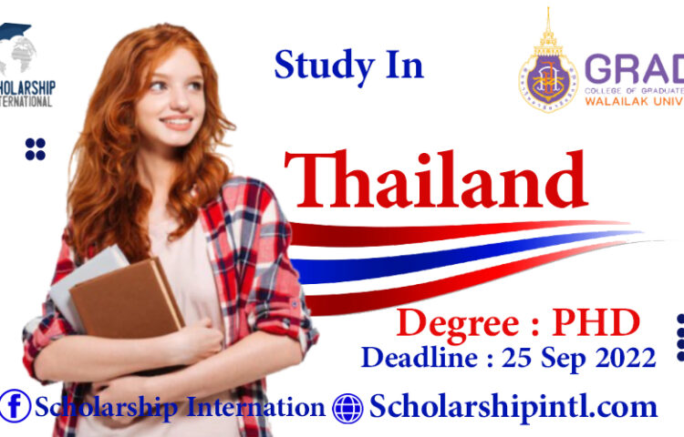 thailand phd scholarship 2022