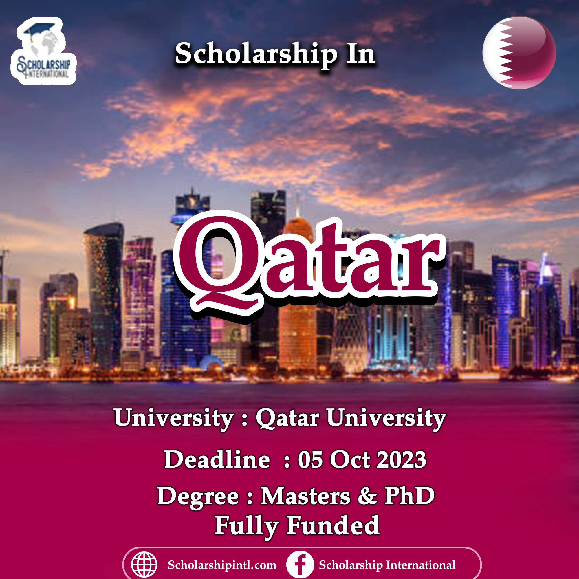 Qatar University Graduate Scholarships for international students In